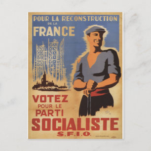 Carte Postale Poster de propagande pour la reconstruction de la 