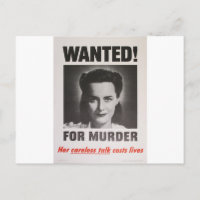 Poster de propagande "Recherché pour meurtre" 2ÈME