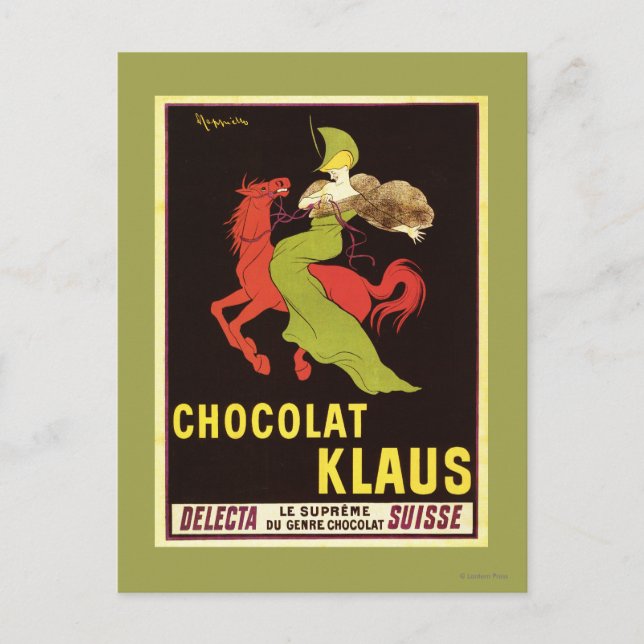 Carte Postale Poster de publicité Chocolat Klaus (Devant)