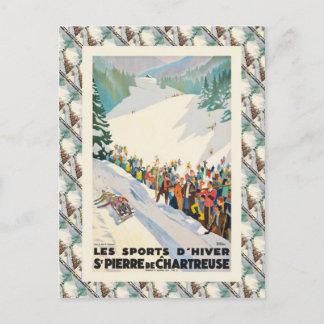 Carte Postale Poster de ski vintage, St Pierre de Chartreuse
