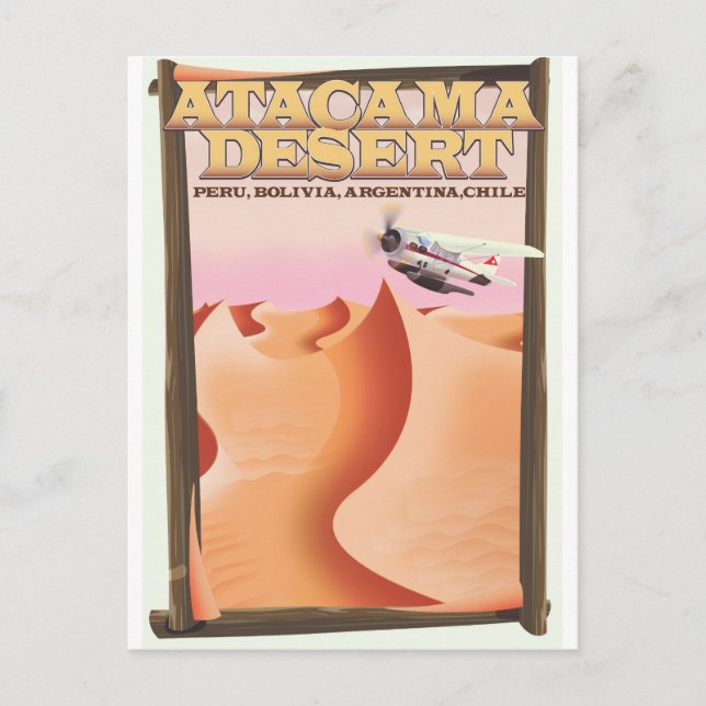 Carte Postale Poster de voyage Atacama Desert Adventure. (Devant)