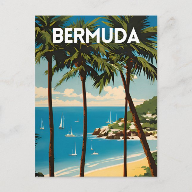 Carte Postale Poster de voyage Bermudes (Devant)
