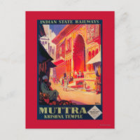 Poster de voyage du temple Muttra Krishna