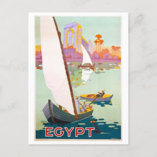 Carte Postale Poster de voyage en Egypte vintage