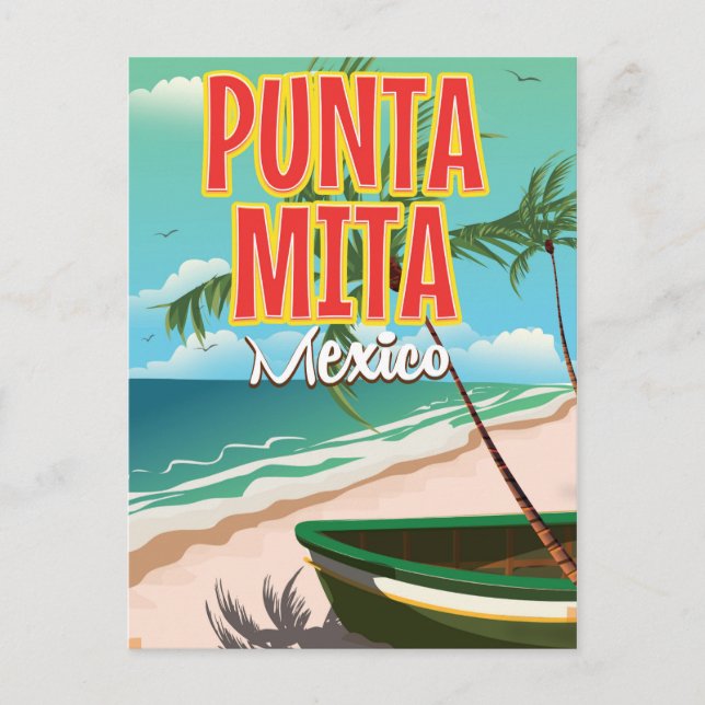 Carte Postale Poster de voyage mexicain Punta Mita (Devant)