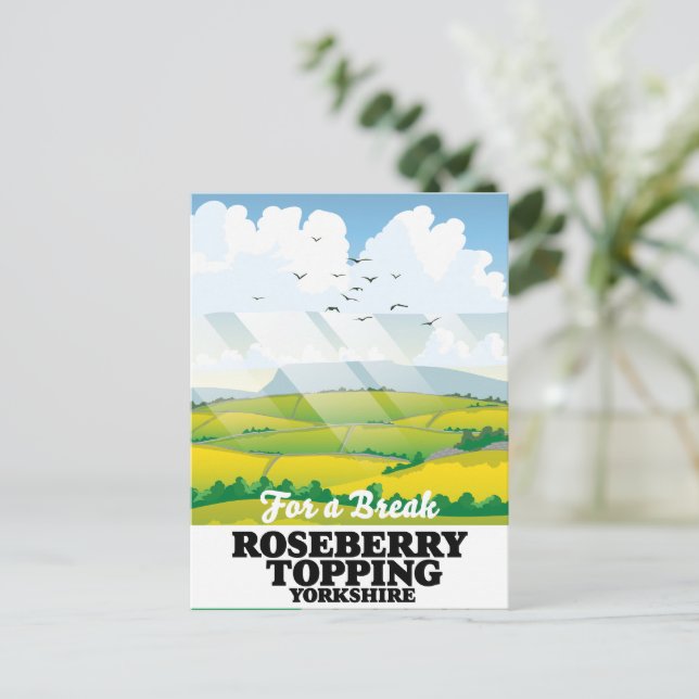 Carte Postale Poster de voyage Roseberry Topping Yorkshire (Debout devant)