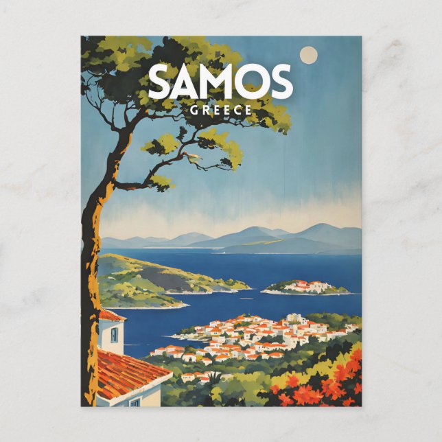 Carte Postale Poster de voyage Samos (Devant)