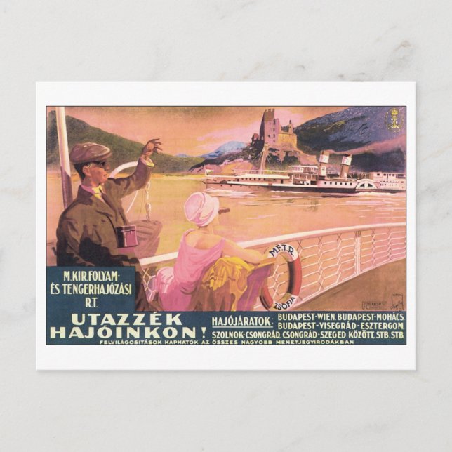 Carte Postale Poster de voyage Utazzek Hamenkon Budapest (Devant)