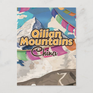 Carte Postale poster de voyage vintage China Qilian Mountain