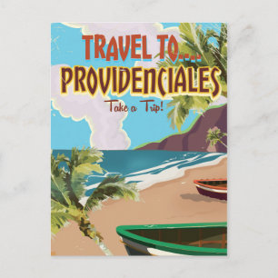 Carte Postale Poster de voyage vintage Providenciales