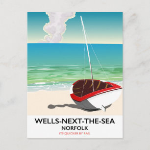 Carte Postale Poster de voyage Wells-next-the-Sea Norfolk Beach