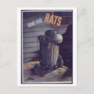 Carte Postale Poster Don't_Feed_Rats.-_-_NARA_Propaganda