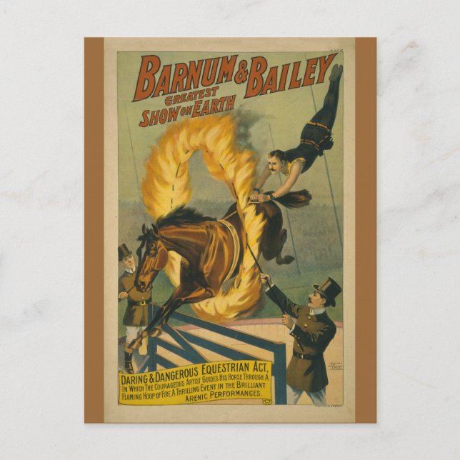 Carte Postale Poster du Cirque du Cheval flamboyant (Devant)