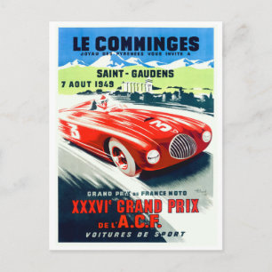 Carte Postale Poster du Grand Prix de France 1949