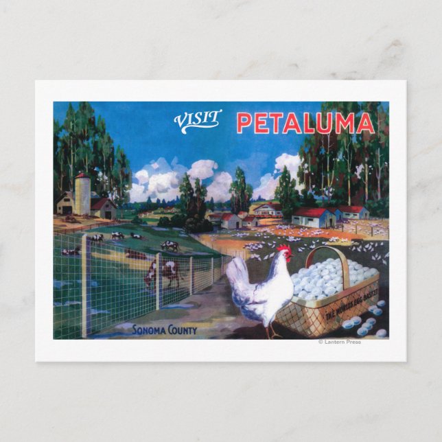 Carte Postale Poster du panier d'oeufs du monde (Devant)