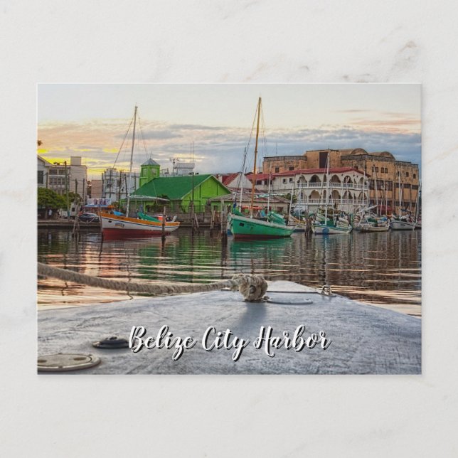 Carte Postale Poster du port de Belize City (Devant)
