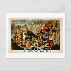 Carte Postale Poster du théâtre musical Faust