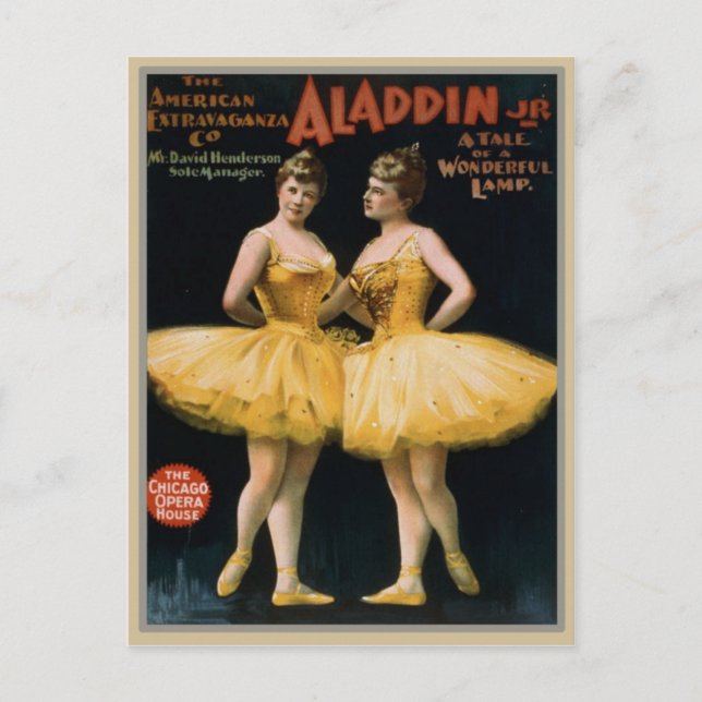 Carte Postale Poster du Théâtre vintage (Devant)
