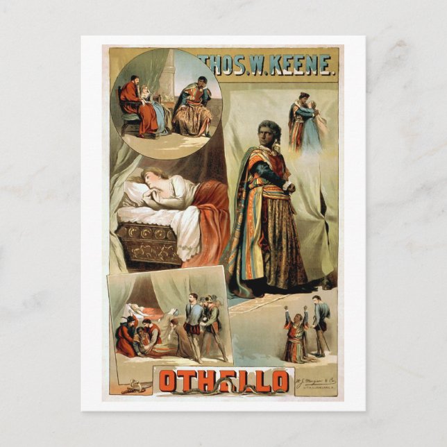 Carte Postale Poster du Théâtre Vintage Othello (Devant)
