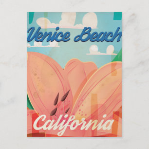 Carte Postale Poster du Vintage voyage de Venice Beach en Califo