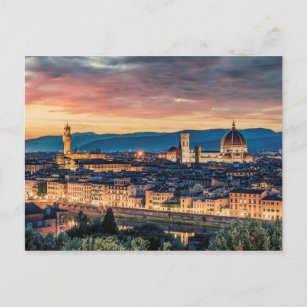 Carte Postale Poster Florence au coucher du soleil