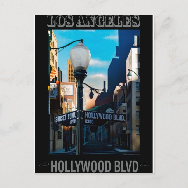 Carte Postale Poster Hollywood Blvd. (Devant)