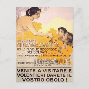 Carte Postale Poster italien vintage 1917