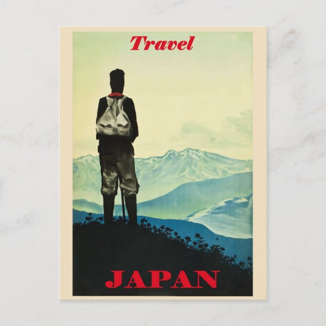 Carte Postale Poster japonais Vintage voyage (Devant)
