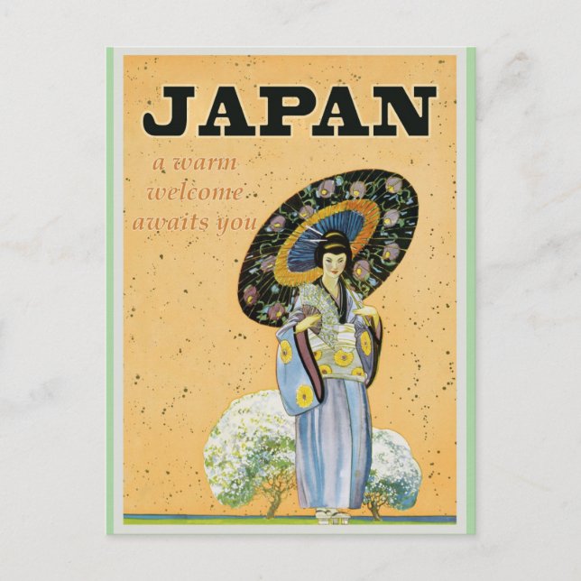 Carte Postale Poster japonais Vintage voyage (Devant)