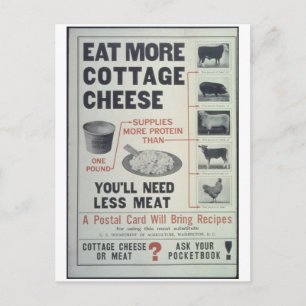 Carte Postale Poster Manger_Plus_Cottage_Cheese_Propaganda