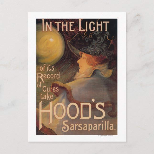 Carte Postale Poster promotionnel de la Sarsaparilla de Hood (Devant)