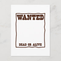 Poster Recherché mort ou vivant avec arrière - pla