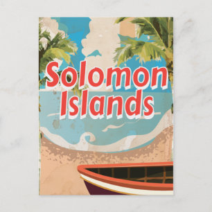 Carte Postale Poster vacances Vintages Îles Salomon