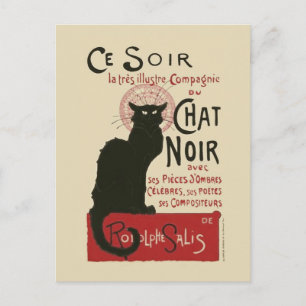 Carte Postale Poster vintage Ce Soir Le Conversation Noir