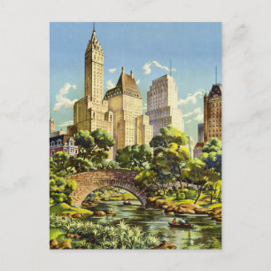 Carte Postale Poster vintage de New York City Central Park