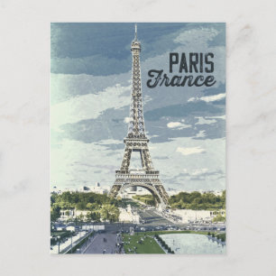 Carte Postale Poster vintage de Paris, France