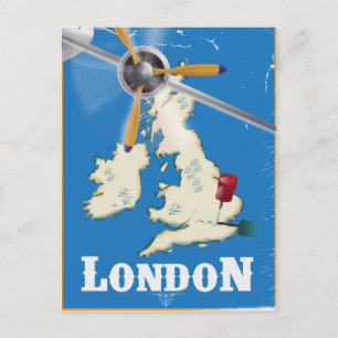 Carte Postale Poster vintage Londres Travel
