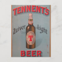 Poster vintage original de la célèbre bière de Gla