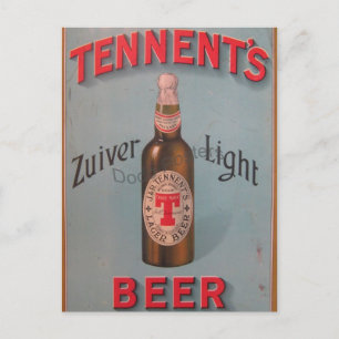 Carte Postale Poster vintage original de la célèbre bière de Gla