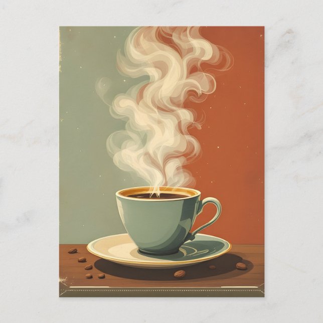 Carte Postale Poster vintage pour café (Devant)
