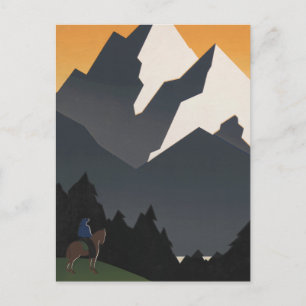 Carte Postale Poster vintage Promouvoir Les Voyages Au Montana.