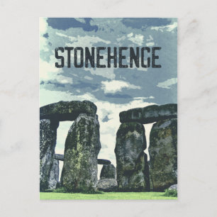 Carte Postale Poster vintage rétro de Stonehenge Angleterre