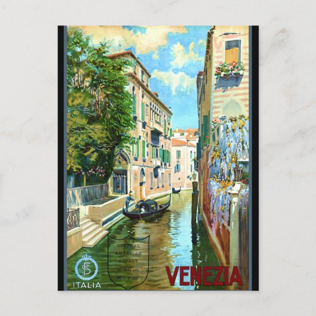Carte Postale Poster vintage Venice Travel (Devant)