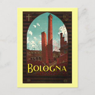 Carte Postale Poster Vintage voyage, Bologne, Italie