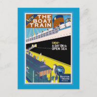 Poster Vintage voyage "Boston and Maine"