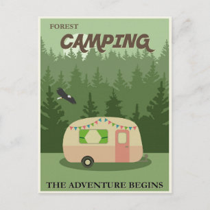 Carte postale Poster Vintage voyage Camping