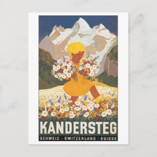 Carte Postale Poster Vintage voyage de Kandersteg Suisse