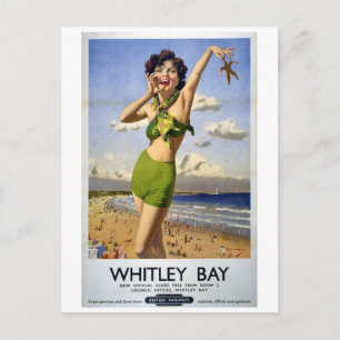 Carte Postale Poster Vintage voyage de Whitley Bay