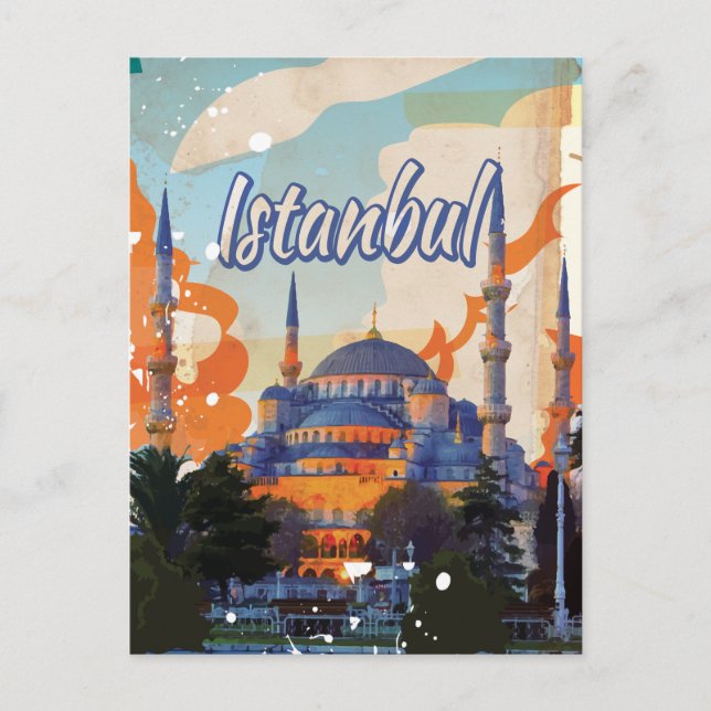 Carte Postale Poster Vintage voyage d'Istanbul (Devant)