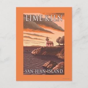 Carte Postale Poster Vintage voyage du phare Lime Kiln